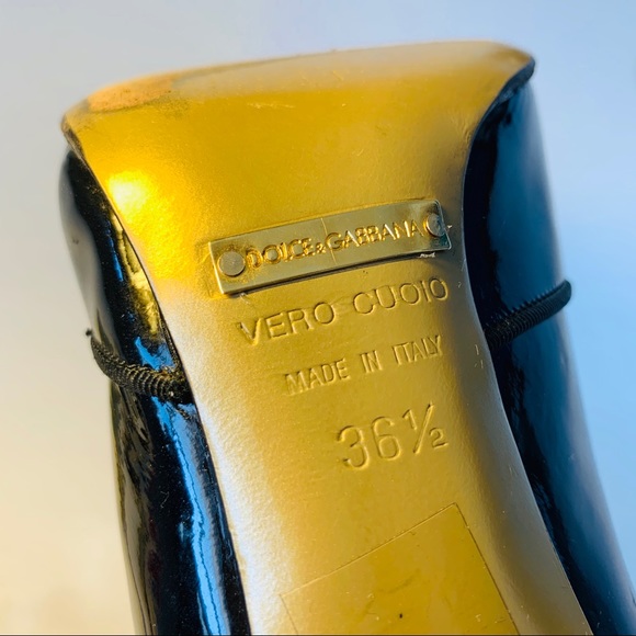 Dolce & Gabbana Patent Leather Bow Peep Toe 36.5 - Picture 10 of 10